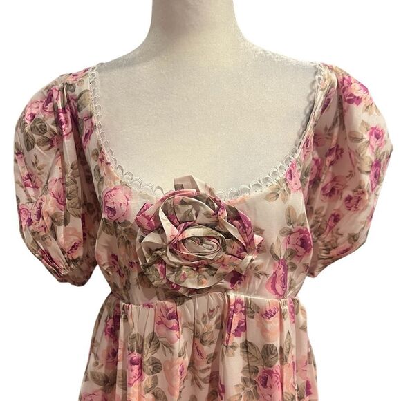 NWT For Love & Lemons Milani Floral Babydoll Mini Dress womens size 1x‎ - Picture 12 of 15